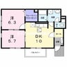 赤穂線（岡山県内）/伊部駅 徒歩13分 1階 築6年 2DKの間取り