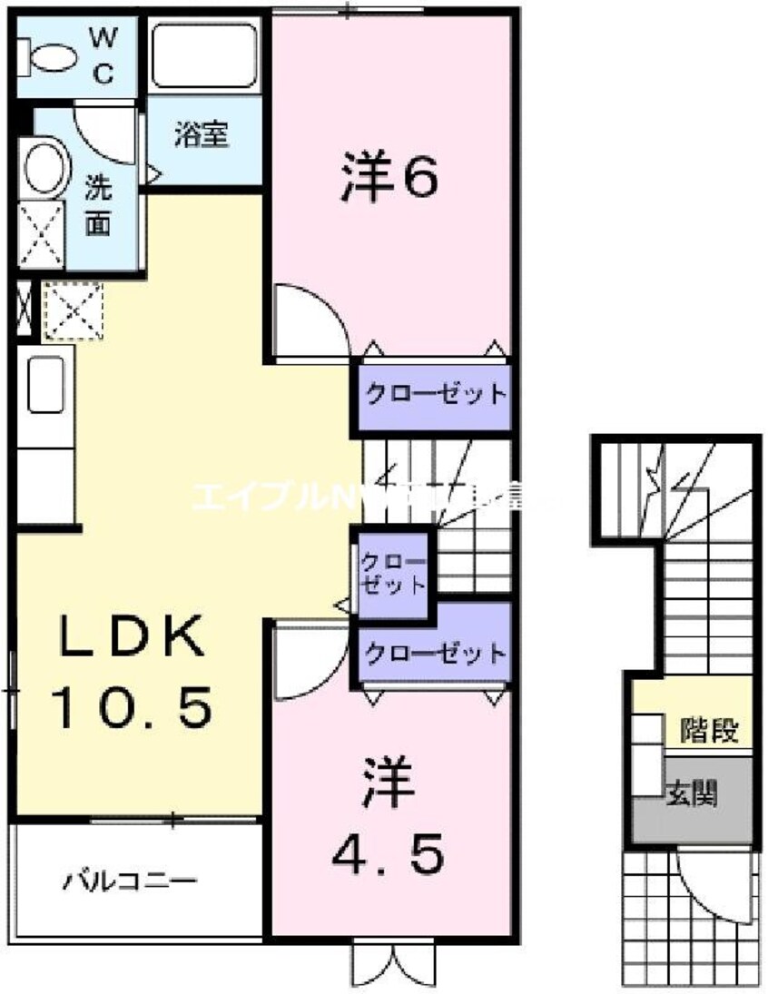 間取図 サウステ和気