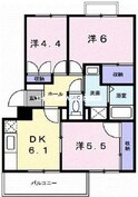 シャルマン竜之口　Ｃの間取図