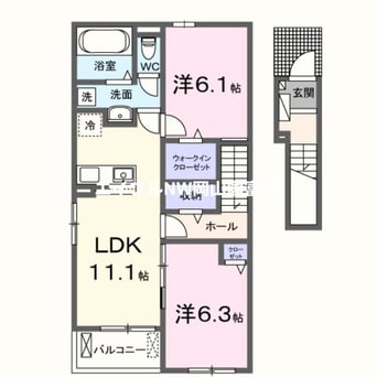 間取図 山陽本線（中国）/和気駅 徒歩14分 2階 築1年