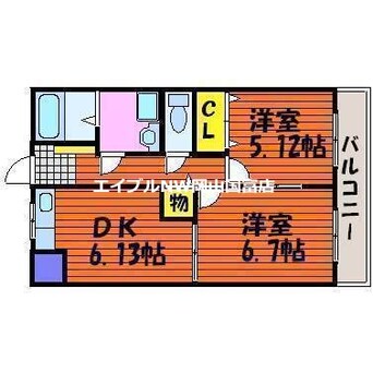 間取図 ラ　ソーレ　ウラカミ