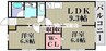 ホワイトマンション八反田 2DKの間取り