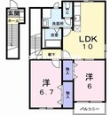 サンシティ東新田Ｂの間取図