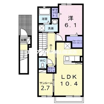 間取図 レトワール　あかいわ