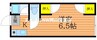 津山線/法界院駅 徒歩14分 1階 築44年 1Kの間取り