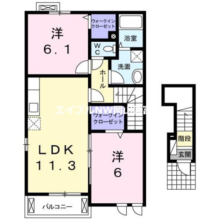 間取図 アルモニー和気