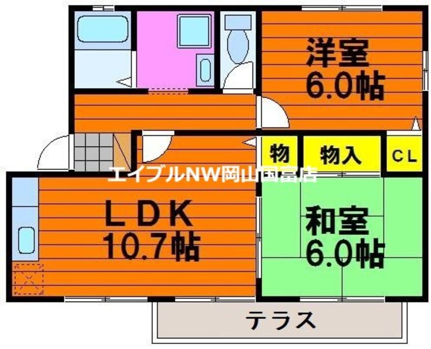 間取図 フォブール東川原Ｇ