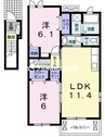 赤穂線（岡山県内）/大多羅駅 徒歩18分 2階 築13年 2LDKの間取り
