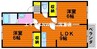 山陽本線（中国）/高島駅 徒歩8分 2階 築24年 2LDKの間取り