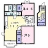 赤穂線（岡山県内）/伊里駅 徒歩15分 2階 築27年 2LDKの間取り
