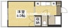 マーガレットＭ 1Kの間取り