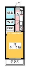 アブニールつしまＡ棟 1Kの間取り