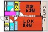 ラ・メゾン・セピア 1LDKの間取り