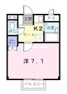 岡山市電東山本線<岡山電気軌道>/東山・おかでんミュージアム駅 徒歩29分 2階 築28年 1Kの間取り