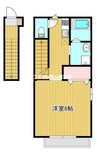 岡山市電東山本線<岡山電気軌道>/東山・おかでんミュージアム駅 徒歩38分 2階 1年未満 1Kの間取り