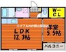 エクセル南桜が丘 1LDKの間取り