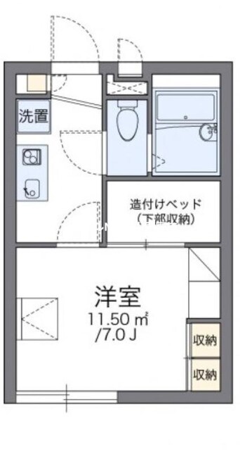 間取図 山陽本線（中国）/岡山駅 徒歩16分 2階 築19年