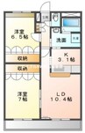 山陽本線（中国）/西川原駅 徒歩9分 1階 築22年 2LDKの間取り