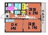 マンション寿 2DKの間取り