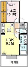 グレイス・レジデ 1LDKの間取り