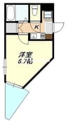 吉備線<桃太郎線>/備前三門駅 徒歩26分 2階 築34年 1Rの間取り