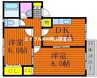 山陽本線（中国）/西川原駅 徒歩6分 2階 築27年 2DKの間取り