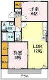 ヴィルヌーブ　Ａ棟 2LDKの間取り