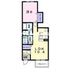 赤穂線（岡山県内）/西大寺駅 徒歩38分 1階 築18年 1LDKの間取り