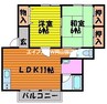 メゾン広谷　3号棟 2LDKの間取り