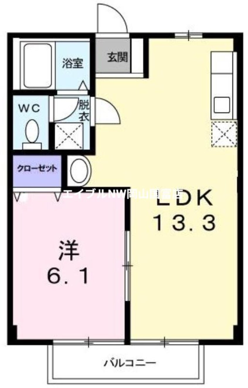 間取図 山陽本線（中国）/高島駅 徒歩13分 2階 築31年