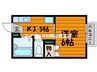 アルトハイデⅠ 1Kの間取り