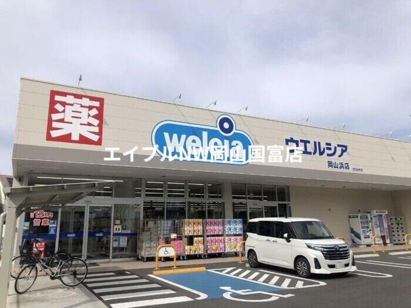 ウエルシア岡山浜店(ドラッグストア)まで448m 岡山市電東山本線<岡山電気軌道>/中納言駅 徒歩16分 1階 築2年