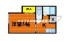 津山線/法界院駅 徒歩10分 1階 築43年 1DKの間取り