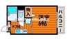 リバーサイド幸和 1Kの間取り