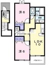 赤穂線（岡山県内）/香登駅 徒歩3分 2階 築19年 2LDKの間取り