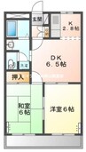 山陽本線（中国）/西川原駅 徒歩11分 2階 築26年 2DKの間取り
