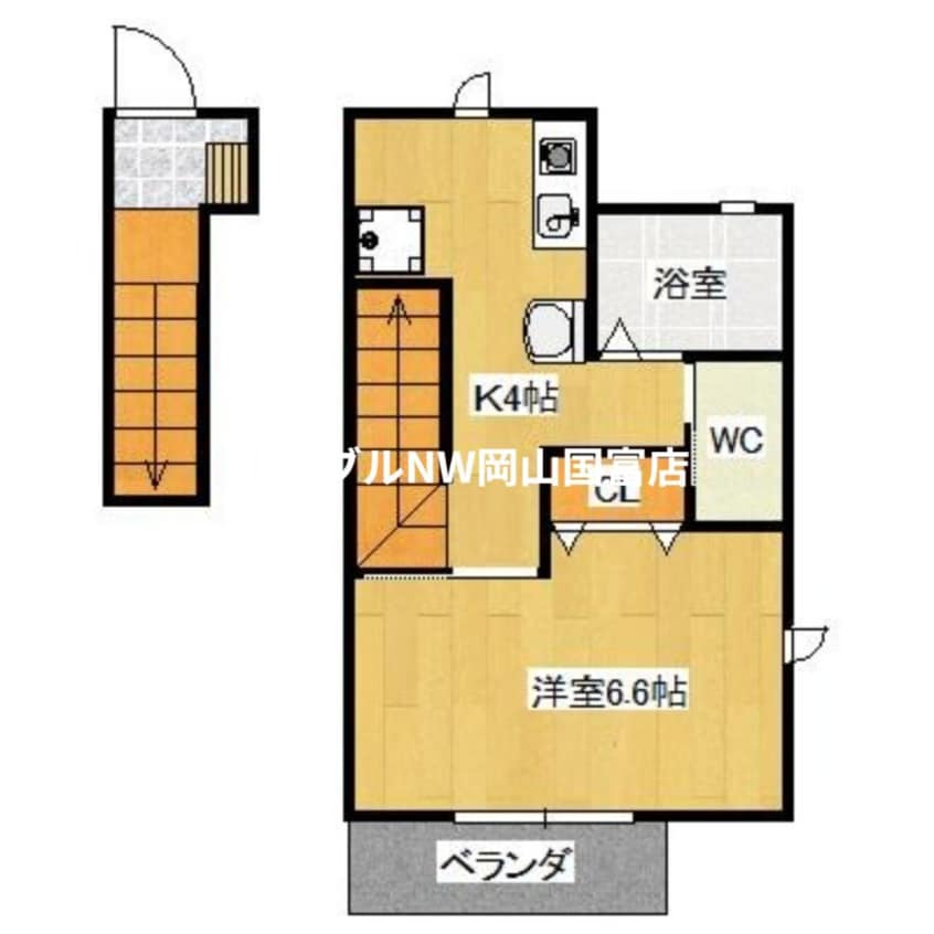間取図 山陽本線（中国）/東岡山駅 徒歩4分 2階 築7年