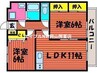 みゆきマンション 2LDKの間取り