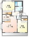 岡山市電東山本線<岡山電気軌道>/東山・おかでんミュージアム駅 徒歩46分 2階 築18年 2LDKの間取り