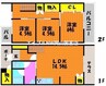 クレル後楽園　B棟 3LDKの間取り