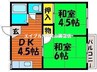 コーポコバシ 2DKの間取り