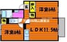 山陽本線（中国）/高島駅 徒歩14分 1階 築29年 2LDKの間取り