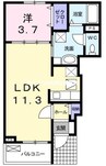 赤穂線（岡山県内）/大多羅駅 徒歩15分 1階 築12年 1LDKの間取り