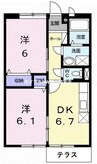 赤穂線（岡山県内）/大富駅 徒歩25分 1階 築29年 2DKの間取り