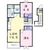 津山線/弓削駅 徒歩99分 2階 築20年 2LDKの間取り