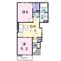 テラース磯上Ａの間取図