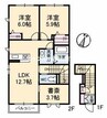 シャーメゾンヒロ 2LDK+Sの間取り