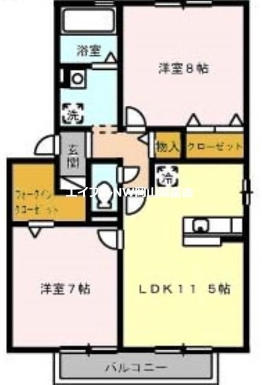 間取図 ルピナス関189　Ａ棟