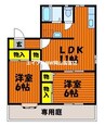 赤穂線（岡山県内）/大多羅駅 徒歩17分 1階 築29年 2LDKの間取り