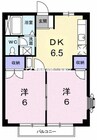 山陽本線（中国）/高島駅 徒歩16分 2階 築30年 2DKの間取り